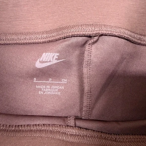 Nike Air Womens Size Small S High Waist Flare Legging Mauve Pink Split Hem Pant - Picture 3 of 6